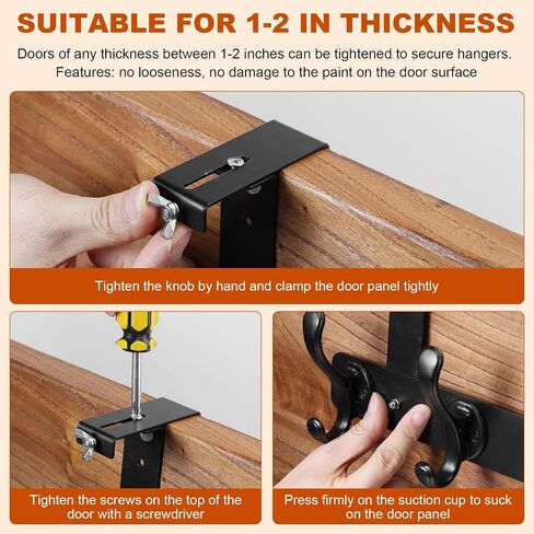 Bersite Innovative Auto-Locking Door Thickness Coat Hook, Rust-Resistant, Scratch-Proof Multi-Functional Hanger with Sea Eagle Design (White) in Saudi Arabia