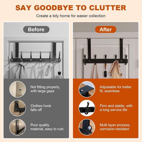 Bersite Innovative Auto-Locking Door Thickness Coat Hook, Rust-Resistant, Scratch-Proof Multi-Functional Hanger with Sea Eagle Design (White) in Saudi Arabia