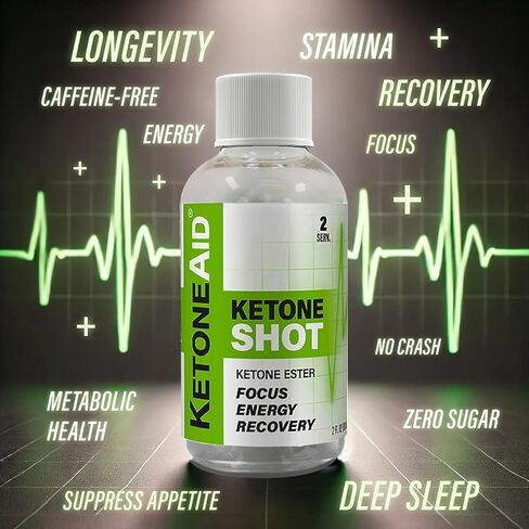KetoneAid Ketone Shot with Ketone Ester | No Sugar, No Caffeine | 2 Serv. Per Bottle (1 Count) in Kuwait