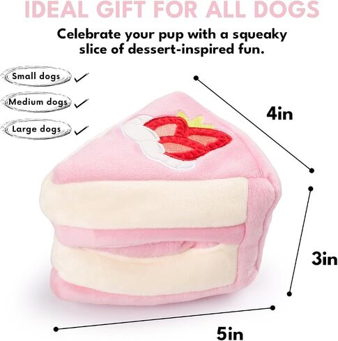 CHEWFFON Dog Enrichment Toys, Dog Puzzle Toys, Interactive Dog Toys, Dog Birthday Cake Toys for Boredom and Stimulating, Slow Feeding Plush Crinkle Dog Gift for Small, Medium and Large Dogs in Saudi Arabia