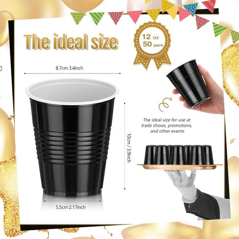 Pickmesh 50 Pack 12 Oz Closp Cups Curse Curps Bulk for Wedding Baby Dame Birthday Getsions Pamily Getsions and Celprations Celebrations Party Supplies ( in Saudi Arabia