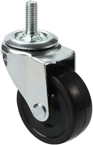 4Pcs 2.5 Inch Caster M8/M10/M12 Wear-Resistant Truck Sliding Screw Rubber Universal Wheel Furniture(M12-25mm) in Saudi Arabia
