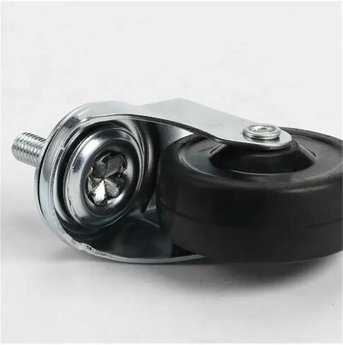 4Pcs 2.5 Inch Caster M8/M10/M12 Wear-Resistant Truck Sliding Screw Rubber Universal Wheel Furniture(M12-25mm) in Saudi Arabia