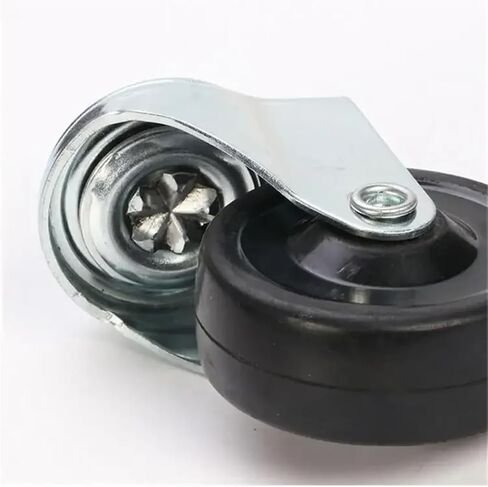 4Pcs 2.5 Inch Caster M8/M10/M12 Wear-Resistant Truck Sliding Screw Rubber Universal Wheel Furniture(M12-25mm) in Saudi Arabia