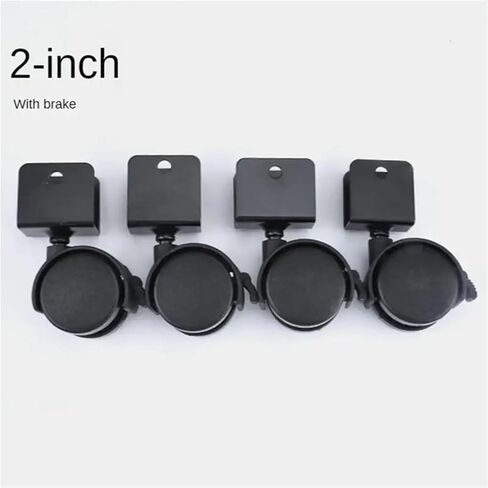 2 Inch U-Shaped Splint Universal Wheel Furniture Chair Caster Band Brake Office Computer Desk 4Pcs(with Brake,16mm) in Saudi Arabia