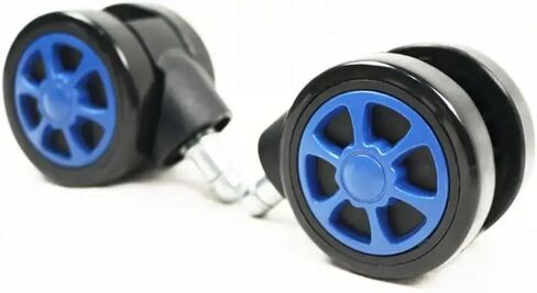60mm Furniture Office Chair Caster Large Color Casters Car Wheel Style 5Pcs(Light Blue) in Saudi Arabia
