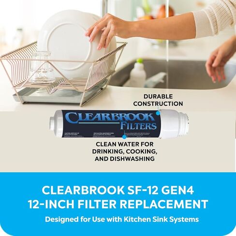 استبدال مرشح Clearbrook SF-12 Gen4 12 بوصة ، نظام اتصال سريع للمرحلة الفردية ، يناسبها تحت الحوض ، مصمم للاستخدام مع أنظمة حوض المطبخ in Saudi Arabia