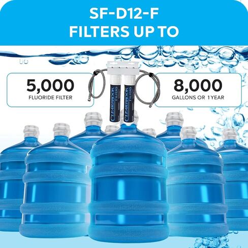 Clearbrook SF-12 Gen4 12-Inch Filter Replacement, Single Stage Quick Connect System, Fits Under Sink, Designed for Use with Kitchen Sink Systems in Saudi Arabia