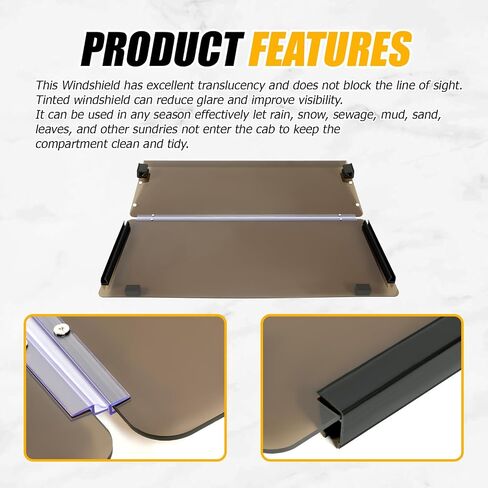 KUAFU Clear Golf Cart Windshield Compatible with 1986-1994.5 EZGO Marathon Fold Down Windshield in Saudi Arabia