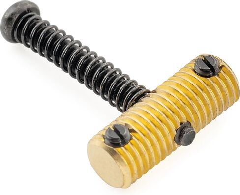 MusicLily Ultra Full Solid Brass Resked Threadled Trallergle Saddles for Fender Tele Style Electric Guitar ، مسامير النيكل (مجموعة من 3) in Kuwait