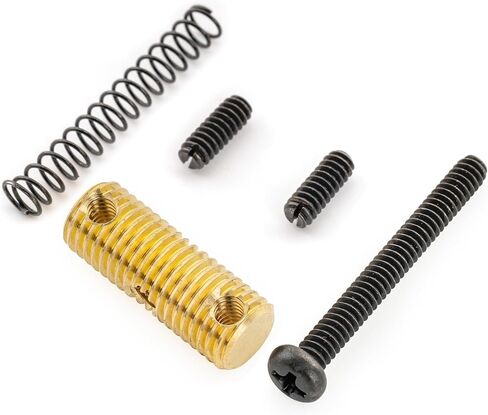 MusicLily Ultra Full Solid Brass Resked Threadled Trallergle Saddles for Fender Tele Style Electric Guitar ، مسامير النيكل (مجموعة من 3) in Kuwait