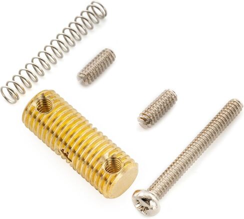 MusicLily Ultra Full Solid Brass Resked Threadled Trallergle Saddles for Fender Tele Style Electric Guitar ، مسامير النيكل (مجموعة من 3) in Kuwait