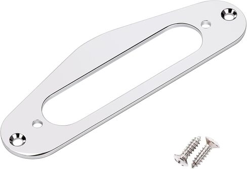 Banworks Single Coil Pickup Cover Mounting Ring Tele Neck Pickup Frame Metal Pickup Cover Plate Ring JT/SYQG-10 Chrome in Kuwait
