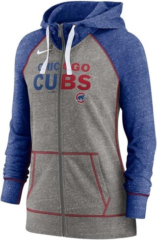 Nike Women's MLB Split Wordmark Gym Vintage Raglan Lightweight Full-zip Hoodie in Saudi Arabia