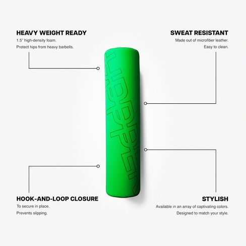 UPPPER Barbell Pad for Hip Thrusts and Glute Bridges - 1.5" Thick Foam for Comfort and Support, Secure Hook-and-Loop Closure - Fits Olympic & Standard Bars | Premium Fitness Gear in Saudi Arabia