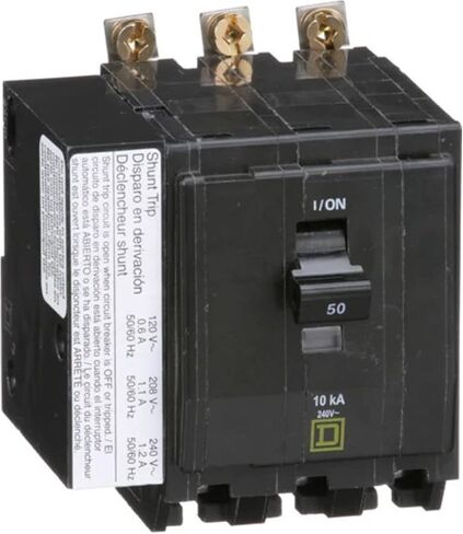 QOB3501021 مربع د 3 عمود الترباس مع 120 فولت رحلة التحويل الحرارية الكسارة المغناطيسية Miniature 240-Volt 50-AMP QOB350-1021 50 أمبير in Saudi Arabia