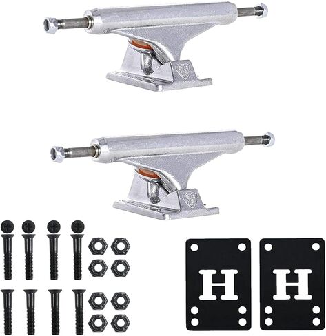 شاحنات لوح التزلج المستقلة Mids Silver 144 (8.25 ") + Riseers & Hardware Kit in Saudi Arabia