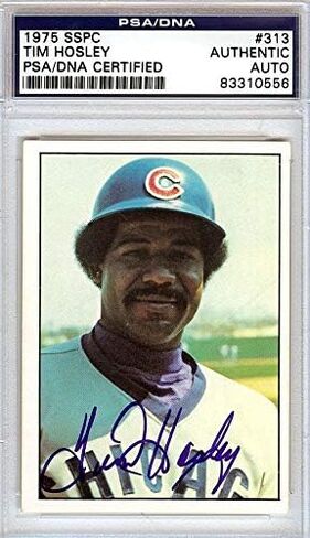 Tim Hosley Autographed 1975 SSPC Card #313 Chicago Cubs PSA/DNA #83310556 - MLB Autographed Baseball Cards in Saudi Arabia