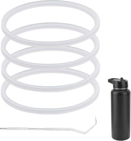 4 Pcs Gasket Replacement for IRON °FLASK Wide Mouth Camping & Hiking Hydration Flask Straw 32/40/64oz, Silicone Sealing Ring Gaskets Leak-Proof for Iron °Flask Carabiner Straw Lid BPA Free in Saudi Arabia