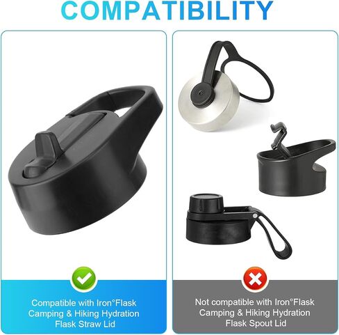 4 Pcs Gasket Replacement for IRON °FLASK Wide Mouth Camping & Hiking Hydration Flask Straw 32/40/64oz, Silicone Sealing Ring Gaskets Leak-Proof for Iron °Flask Carabiner Straw Lid BPA Free in Saudi Arabia