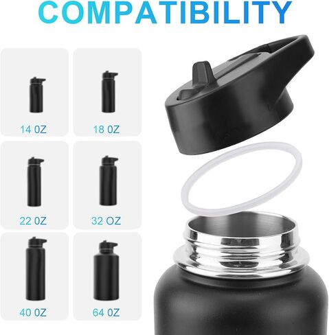 4 Pcs Gasket Replacement for IRON °FLASK Wide Mouth Camping & Hiking Hydration Flask Straw 32/40/64oz, Silicone Sealing Ring Gaskets Leak-Proof for Iron °Flask Carabiner Straw Lid BPA Free in Saudi Arabia