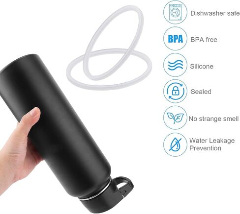 4 Pcs Gasket Replacement for IRON °FLASK Wide Mouth Camping & Hiking Hydration Flask Straw 32/40/64oz, Silicone Sealing Ring Gaskets Leak-Proof for Iron °Flask Carabiner Straw Lid BPA Free in Saudi Arabia