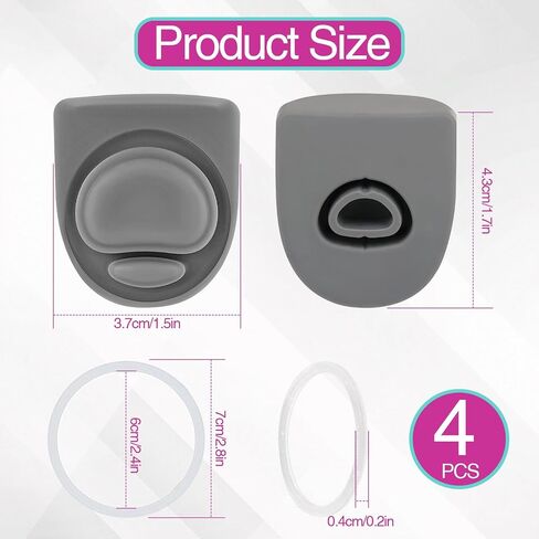 4pcs Replacement Stoppers & 4 Silicone O Ring Seals Compatible with Owala FreeSip 16/19/24/32/40oz, BPA-Free Water Bottle Gasket Plug Accessories, Leak-Proof Rubber Cap Mouth Top Lid Parts in Saudi Arabia