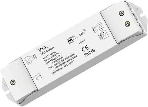 LED وحدة التحكم V1-L DC12V-48V 1 قناة PWM RF 2.4 جيجا هرتز التحكم اللاسلكي التحكم عن بُعد مصابيح LED LED Single in Saudi Arabia