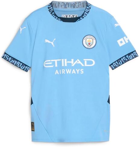 Puma Kids Boys MCFC Crew Neck Short Sleeve Home Jersey Replica Casual - Blue in Saudi Arabia