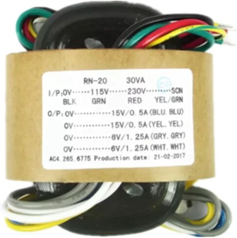 1pc 30va 30w 15v *2 + 6v *2 r-core محول لـ preamp dac amp diy in Saudi Arabia