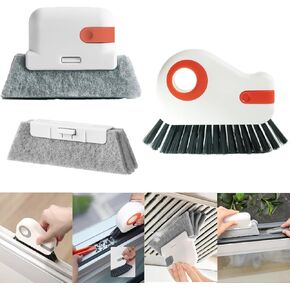 Window Track Cleaning Brush with Hidden Scraper for Sliding Door and Window Tracks, Shutters, Kitchen Sink Cleaning in Saudi Arabia