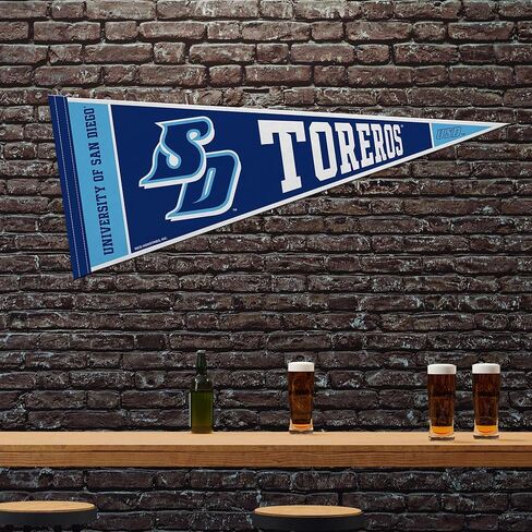Rico Industries NCAA San Diego Toreros 12" x 30" Felt Wall Décor Pennant - Great for Home/Bed Room/Man Cave Décor in Saudi Arabia