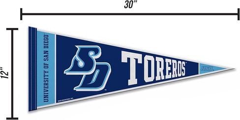 Rico Industries NCAA San Diego Toreros 12" x 30" Felt Wall Décor Pennant - Great for Home/Bed Room/Man Cave Décor in Saudi Arabia