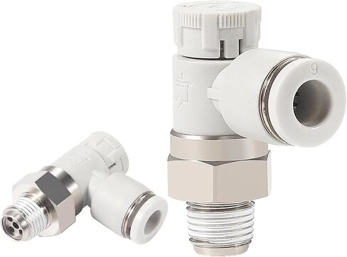 Pneumatic Connector Cylinder Throttle Valve Push Lock Connector PTL4-01A-M/6-01A Pneumatic Speed Control Valve 1Pcs(PTL6-01A) in Saudi Arabia