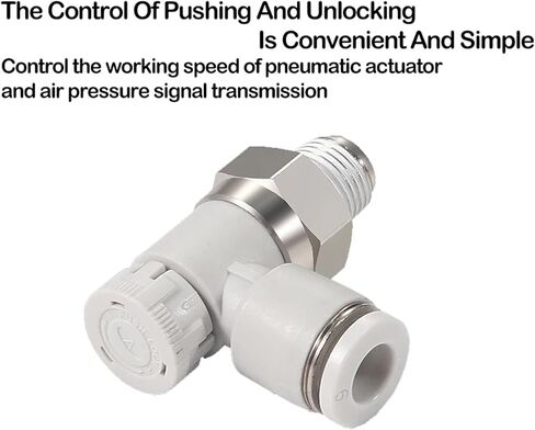 Pneumatic Connector Cylinder Throttle Valve Push Lock Connector PTL4-01A-M/6-01A Pneumatic Speed Control Valve 1Pcs(PTL6-01A) in Saudi Arabia