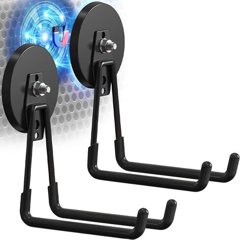 Extra Large Heavy Duty Magnetic Hooks for Hanging Garage Tools, 3.5in Ndfeb Strong Magnet Hook Heavy Duty, Super Big Magnetic Storage Utility Hook, Magnetic Hanger Holder Wall Mounted, 2 Pack in Kuwait