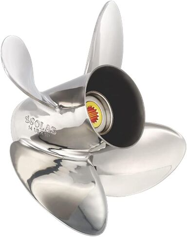 Solas 9554-140-21 Rubex HR4 Stainless Steel 4-Blade Propeller - LH, 14" Diameter x 21" Pitch in Saudi Arabia
