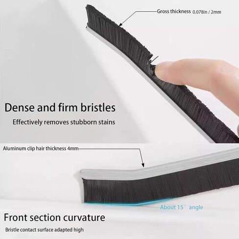 Window Track Cleaning Brush with Hidden Scraper for Sliding Door and Window Tracks, Shutters, Kitchen Sink Cleaning in Kuwait