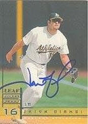 جيسون جيامبي أوكلاند لألعاب القوى 1998 Donruss Rookies and Stars Motagopered Card - Nice Autograph. يأتي هذا العنصر مع شهادة أصالة من رياضة السيارات. موقعة - البيسبول in Kuwait
