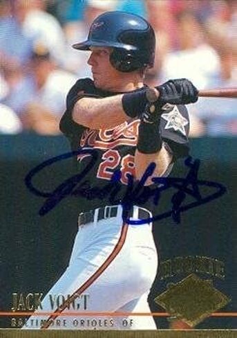 Jack Voigt autographed Baseball Card (Baltimore Orioles) 1994 Fleer Ultra #10 - Autographed Baseball Cards in Saudi Arabia