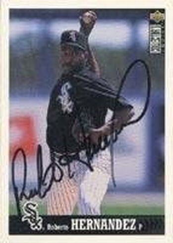 Roberto Hernandez Chicago Sox 1997 UD Collector's Choice Autographed Card. This item comes with a certificate of authenticity from Autograph-Sports. Autographed - MLB Autographed Baseball Cards in Saudi Arabia