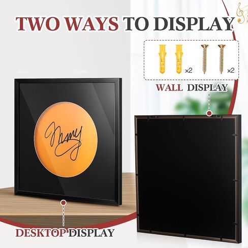 Drum Head Display Frame Wall Mount Wooden Drum Head Display Case Cabinet W/98% UV Acrylic Door Lockable Rack Storage Shadow Box for Collection Musician Collector Memorabilia(14" Drumhead) in Saudi Arabia