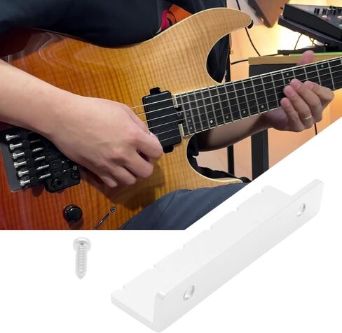 6 Strings Guitar Metal Slotted Nut Compatible with Lap Steel Guitar Compatible with Acoustic Guitar Black in Saudi Arabia
