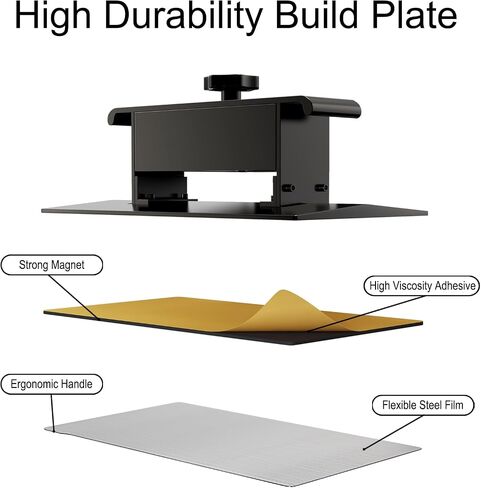 Resin 3D Printer Build Plate for Elegoo Mars 2 Pro / Mars 2 / Mars 4 DLP ، Nova 3D Pene 4 ، 2pcs spring Steel Sheet Feathible and 1pcs base magnetic form in Kuwait