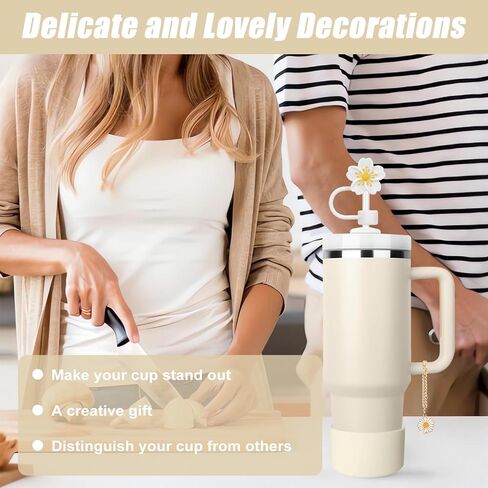 تشمل إكسسوارات الكأس لـ Stanley 30/40 أوقية ، أغطية قش 0.4 بوصة ، مجموعة سدادة مقاومة للانسكاب من 3 ، سحر لطيف ، سحر زهرة واحد ، حذاء سيليكون واحد لـ Stanley 40 و 30 OZ Tumbler (Cream 2) in Saudi Arabia