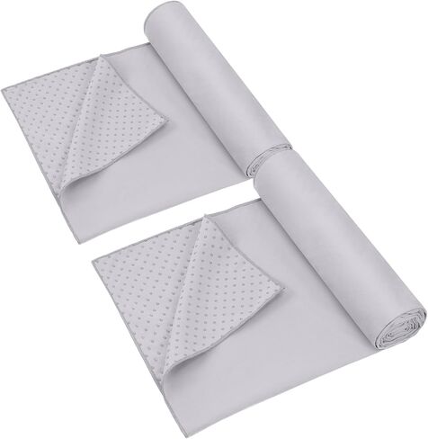 Peryiter 2Pack 72 × 24 '' حزمة منشفة اليوغا الساخنة مع نقطة قبضة ، مناشف حصيرة الألياف اللزجة غير المنزلق لليوغا الساخنة ، غطاء العرق الدقيق لعرق الألياف الدقيقة التمرين للياقة بيلاتيس تمرين (أرجوانية خفيفة) in Kuwait