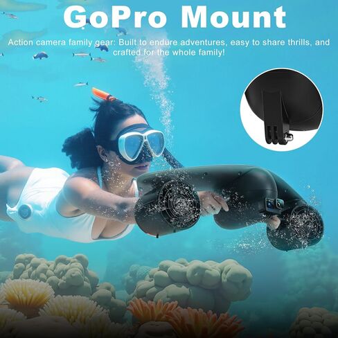 Oryxearth Dual Motor Underwater Scooter, 164FT Max Depth, 2 Speed Modes Control (1.79mph & 4.03mph) with Child Lock and Camera Compatible for Scuba Diving Snorkeling in Saudi Arabia