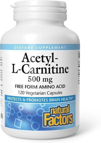 Natural Factors, Acetyl L-Carnitine 500 mg, Promotes a Healthy Memory, Concentration and Brain Function, 120 capsules (60 servings) in Saudi Arabia