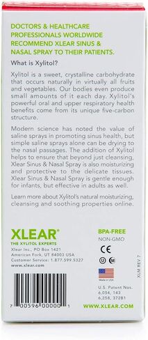 XLEAR Nasal Spray (Pack of 2) with Xylitol, Saline, Purified Water and Grapefruit Seed Extract, for Optimal Health to Cleanse Sinuses and Nasal Passages, Use as Often as Needed, 1.5 fl. oz. in Saudi Arabia