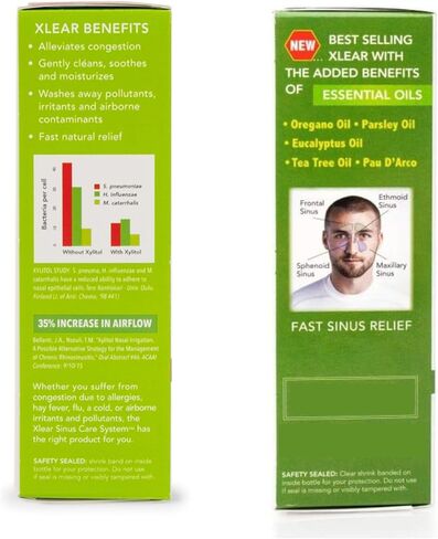 XLEAR Nasal Spray (Pack of 2) with Xylitol, Saline, Purified Water and Grapefruit Seed Extract, for Optimal Health to Cleanse Sinuses and Nasal Passages, Use as Often as Needed, 1.5 fl. oz. in Saudi Arabia